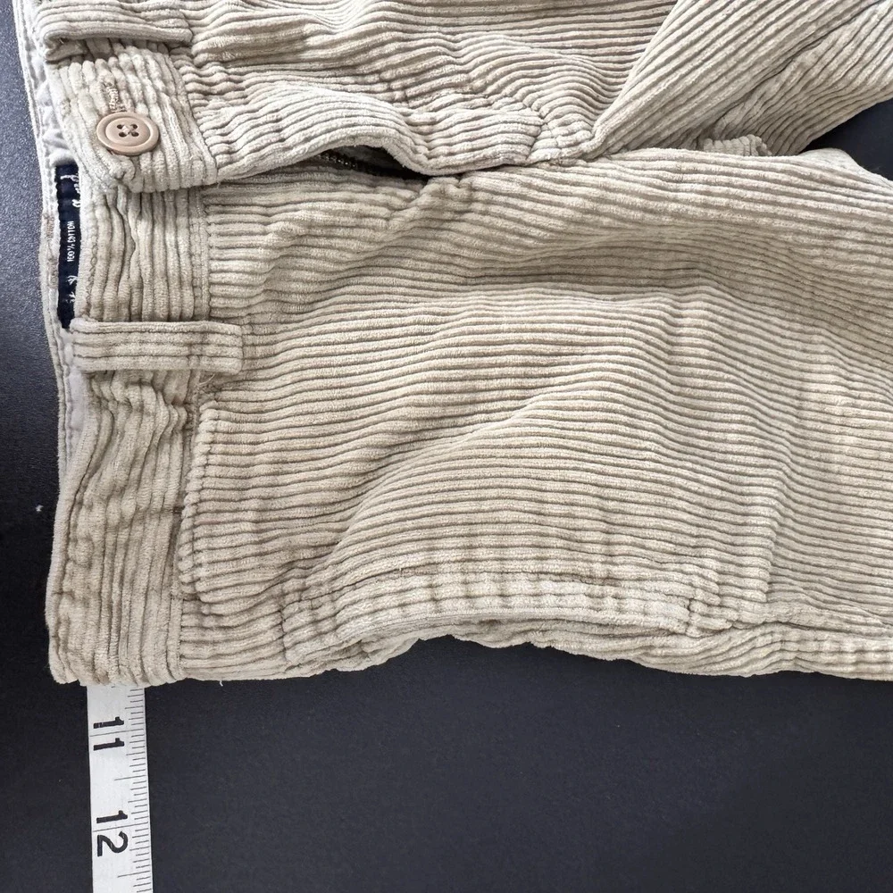 Vintage Gap Kids Corduroy Pants Boys Sz 5 Khaki Wide Wale Y2K Baggy Adj Waist